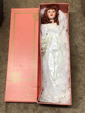 White Porcelain Bride Doll